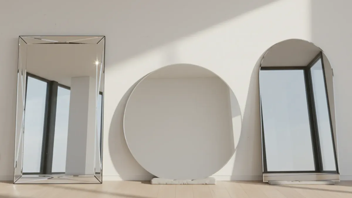 Bespoke mirror glass cut to fit around fixtures for Hamilton bathroom renovations
