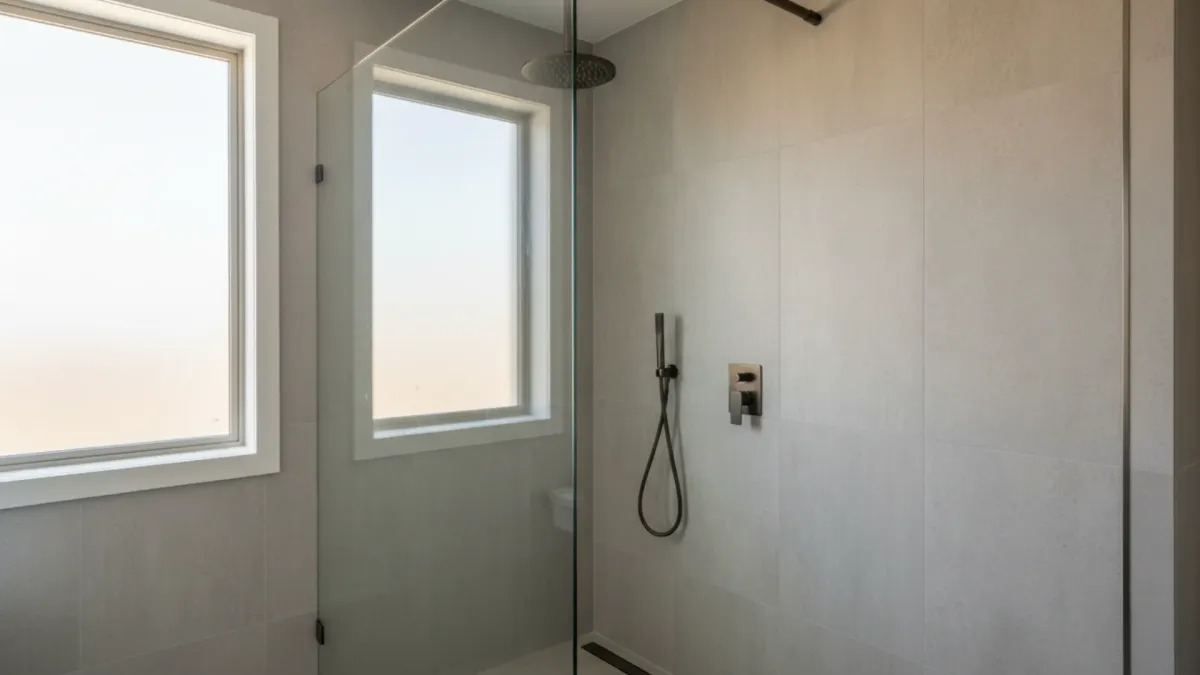Shower screen glass panel cut to size in Hamilton using Grade A safety glass